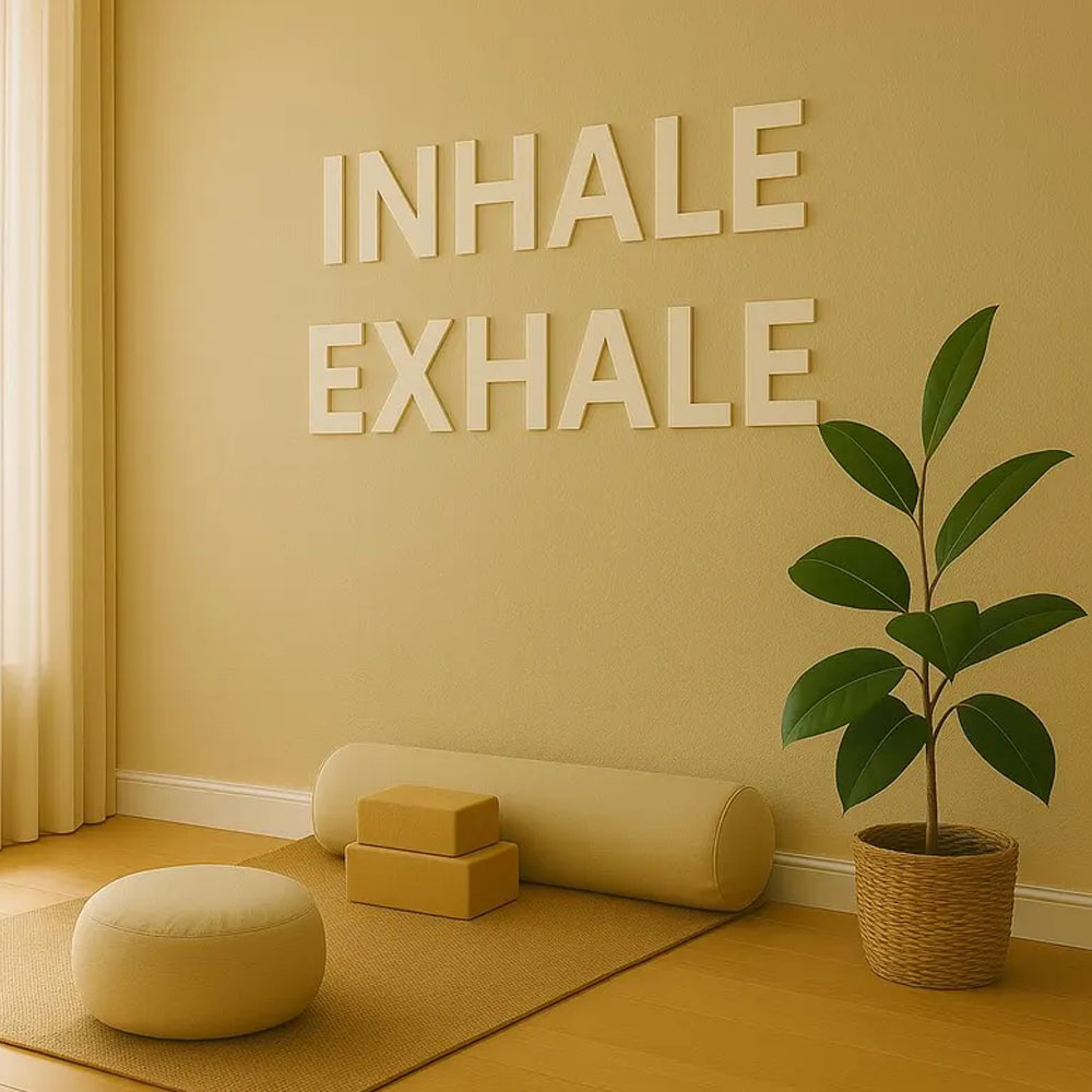 Yoga And Fitness Studio - INHALE EXHALE Wall Sign Yoga Studio