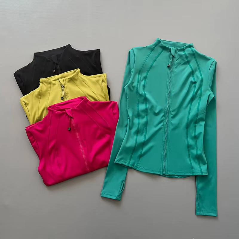 Yoga Fitness Jacket - Women Full Zip Long Sleeve Athletic