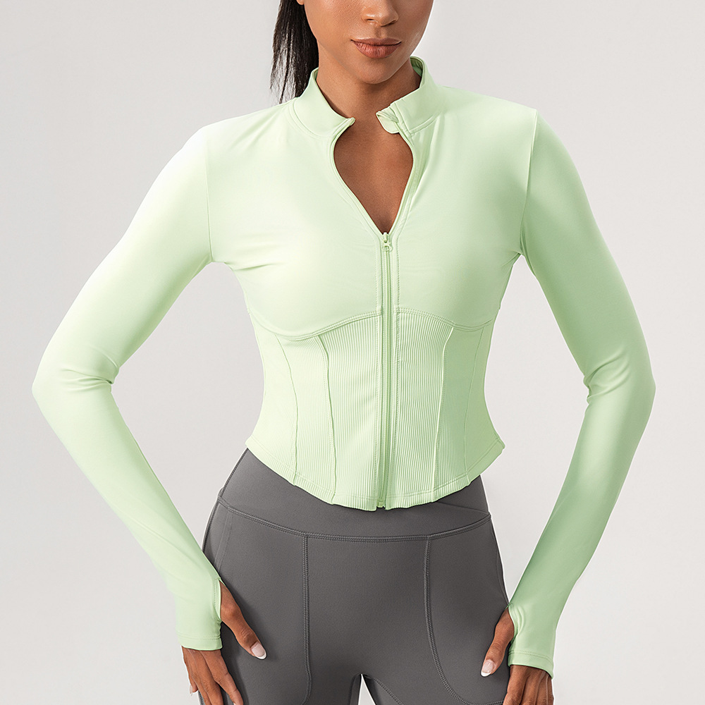 Yoga Fitness Jacket - Women Outdoor Running Jacket Solid Color