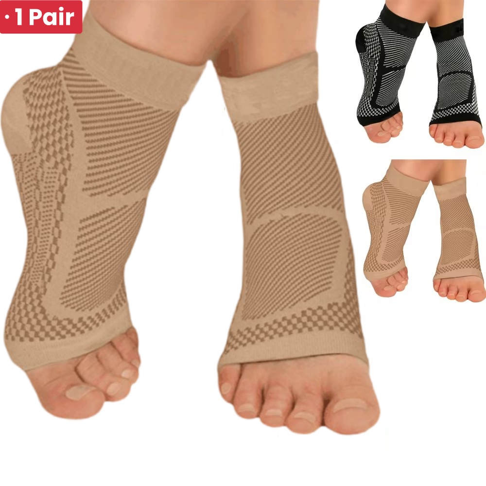 Knee Sleeve Compression - 1Pair Sports Ankle Support Brace Compression