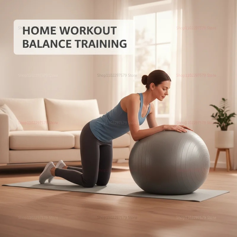 Anti-Burst Yoga Ball with Pump - Exercise Ball Stability 评论和价格