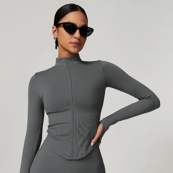 Custom LOGO women's stand-up n - Yoga Fitness Jacket 评论和价格