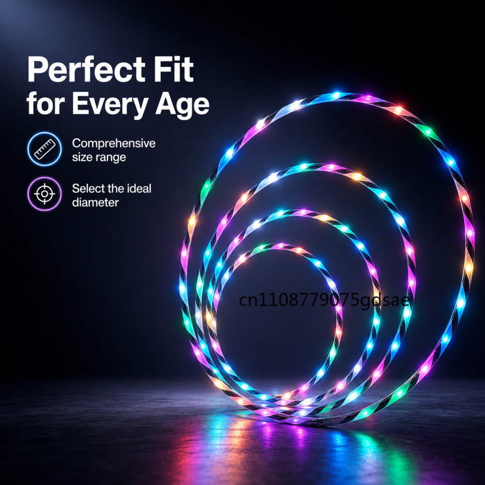 60-90cm LED Glow Sport Hoop fo - Gymnastics Rings 评论和价格
