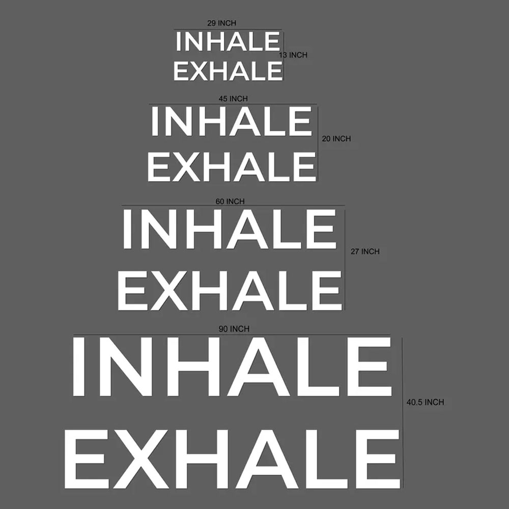 INHALE EXHALE Wall Sign Yoga S - Yoga And Fitness Studio 评论和价格