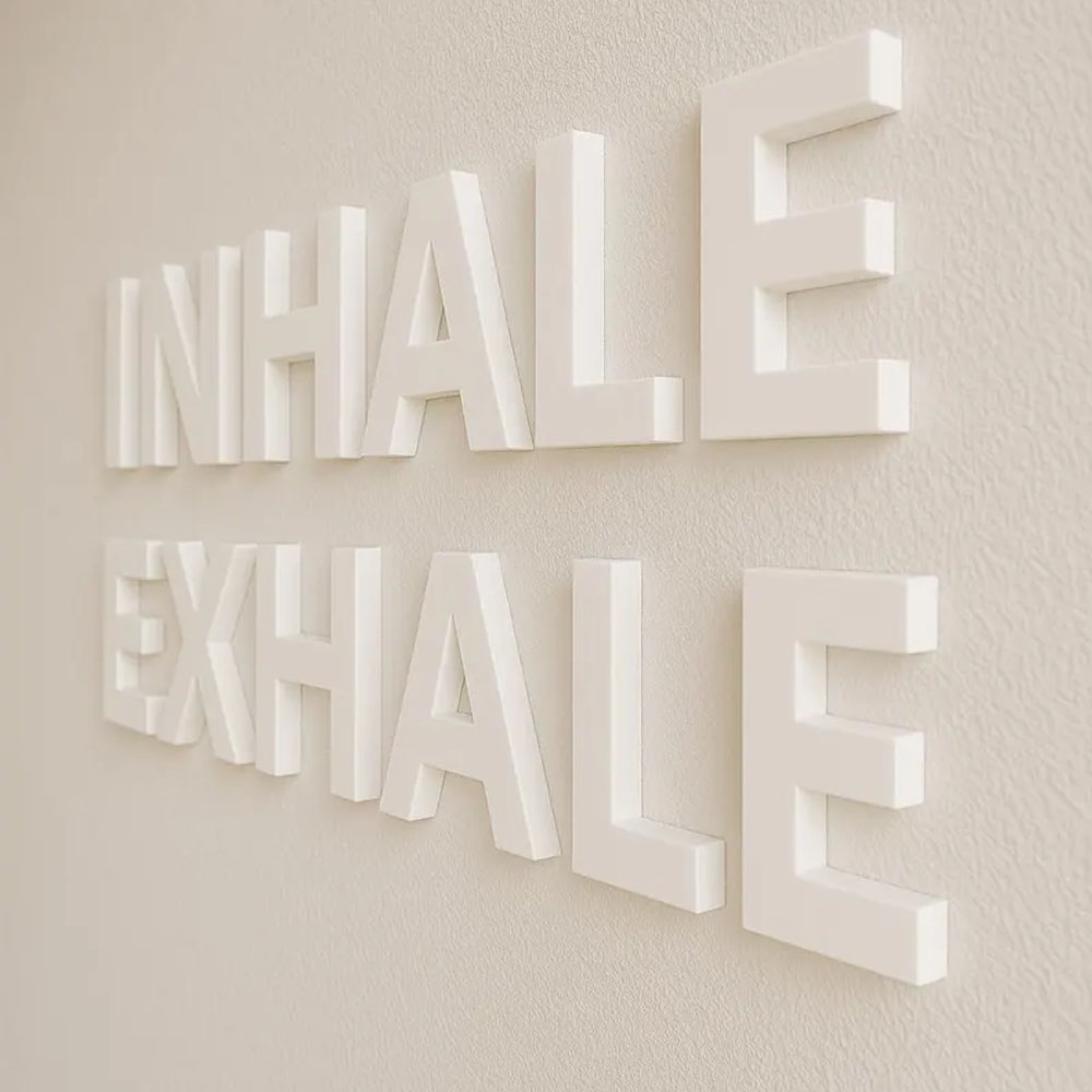 INHALE EXHALE Wall Sign Yoga S - Yoga And Fitness Studio 评论和价格