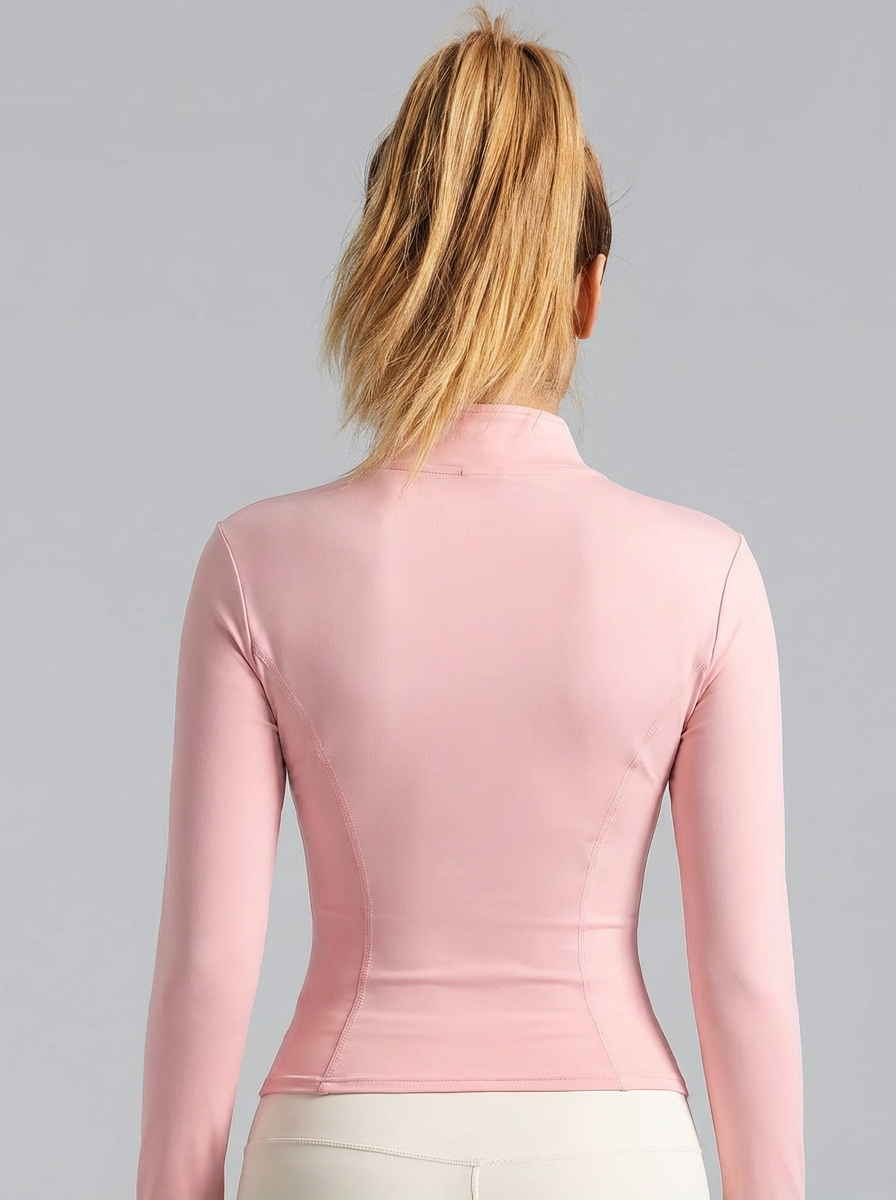 New Women Light Pink Yoga Coat - Yoga Fitness Jacket 评论和价格