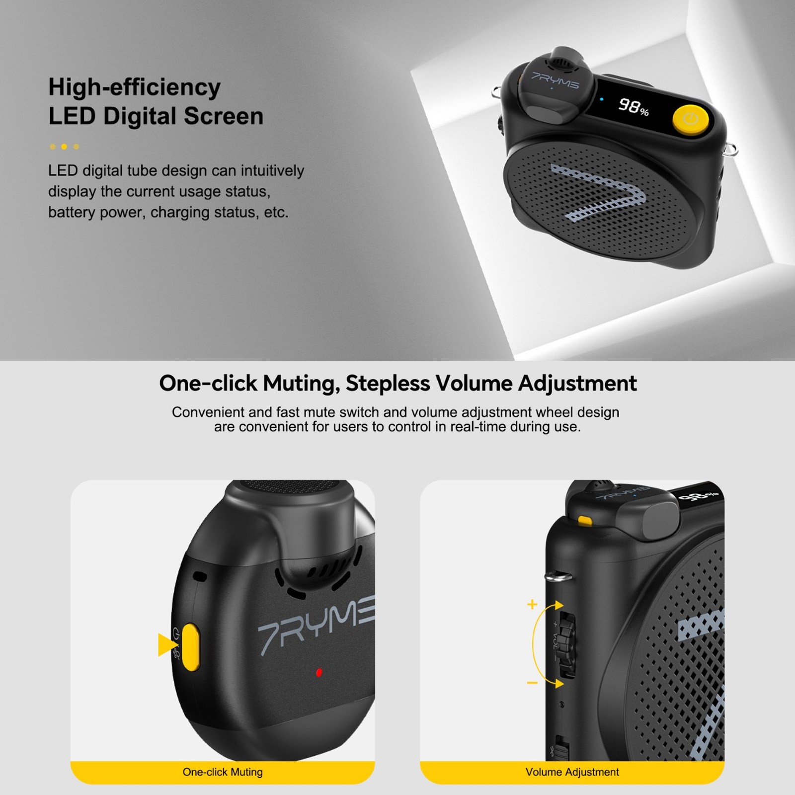 7RYMS WA2 Portable Voice Ampli - Yoga Fitness Teacher 评论和价格
