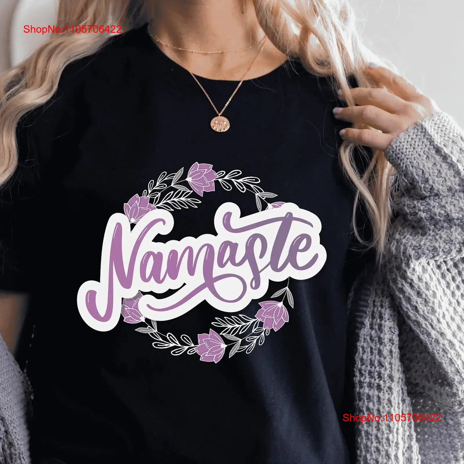 Namaste Purple T Shirt Yoga Te - Yoga Fitness Teacher 评论和价格
