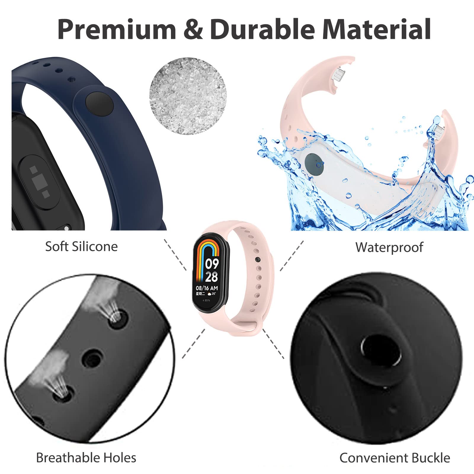 Bracelet for Mi band 8 Strap S - Wrist Wraps Fitness 评论和价格