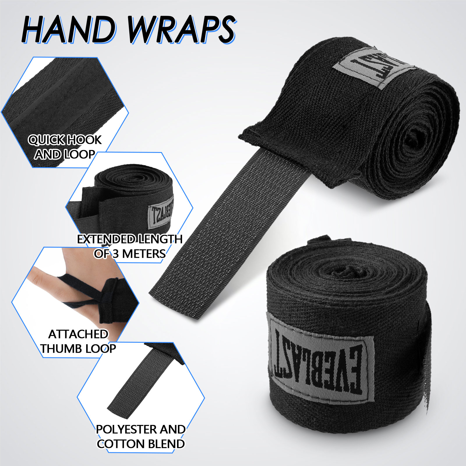 Cotton Boxing Bandages  Soft & - Wrist Wraps Fitness 评论和价格