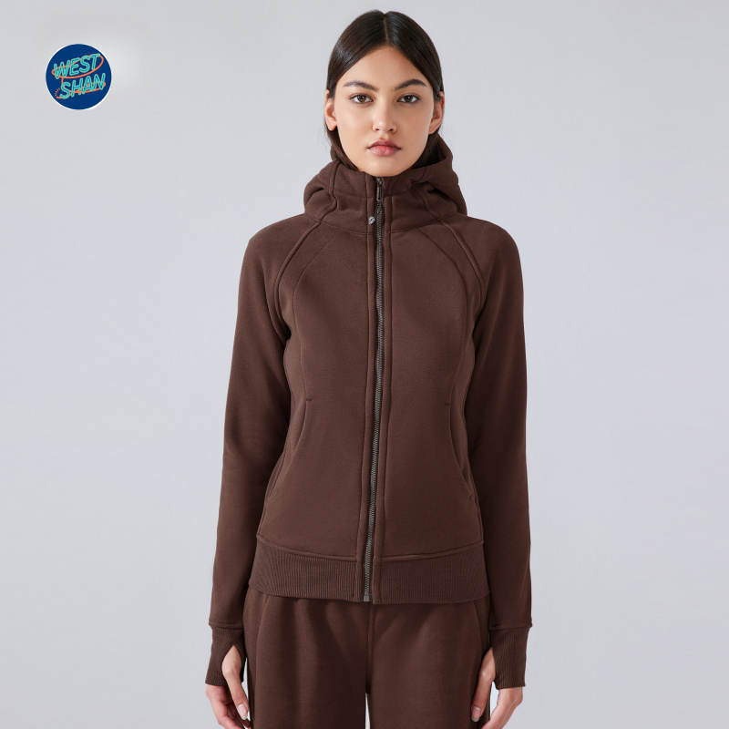 WESTSHANNew Thickened Warm Hoo - Yoga Fitness Jacket 评论和价格