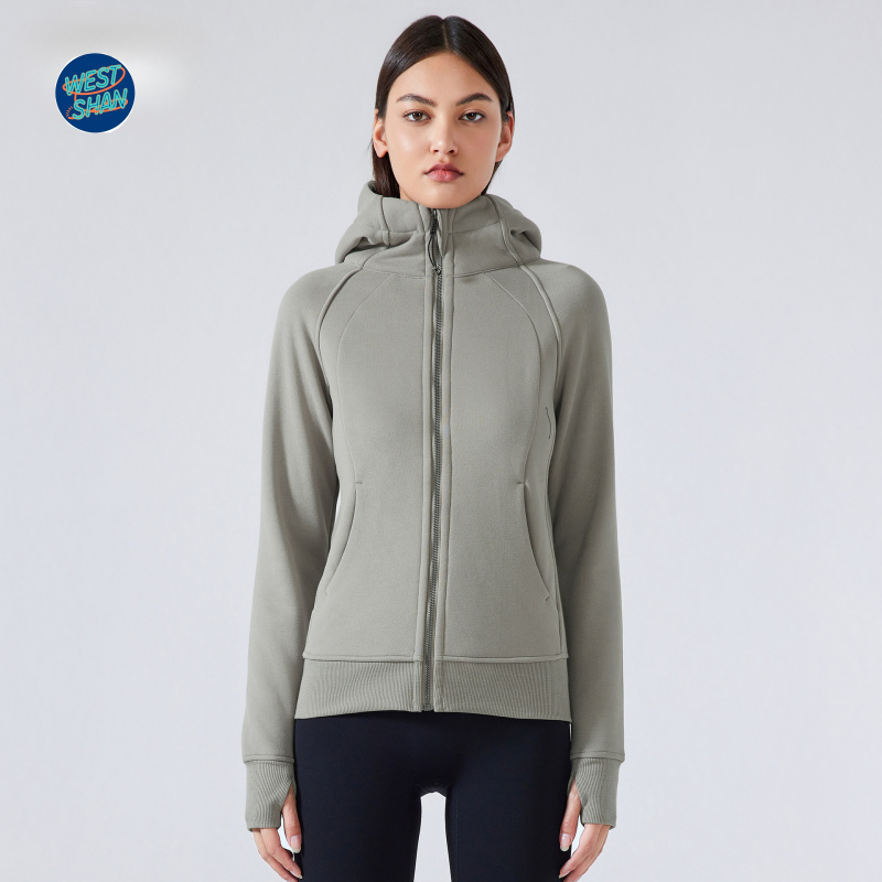WESTSHANNew Thickened Warm Hoo - Yoga Fitness Jacket 评论和价格