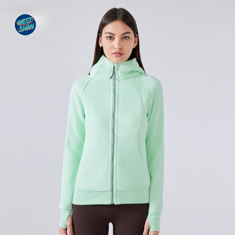 WESTSHANNew Thickened Warm Hoo - Yoga Fitness Jacket 评论和价格