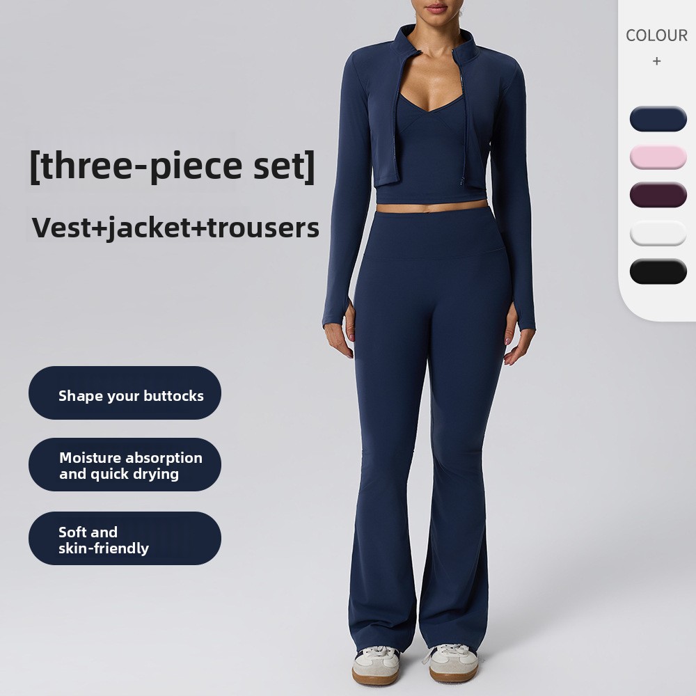 Naked Feel Fitness Three-Piece - Yoga Fitness Jacket 评论和价格
