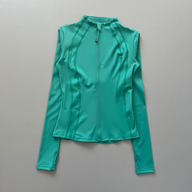 Women Full Zip Long Sleeve Ath - Yoga Fitness Jacket 评论和价格