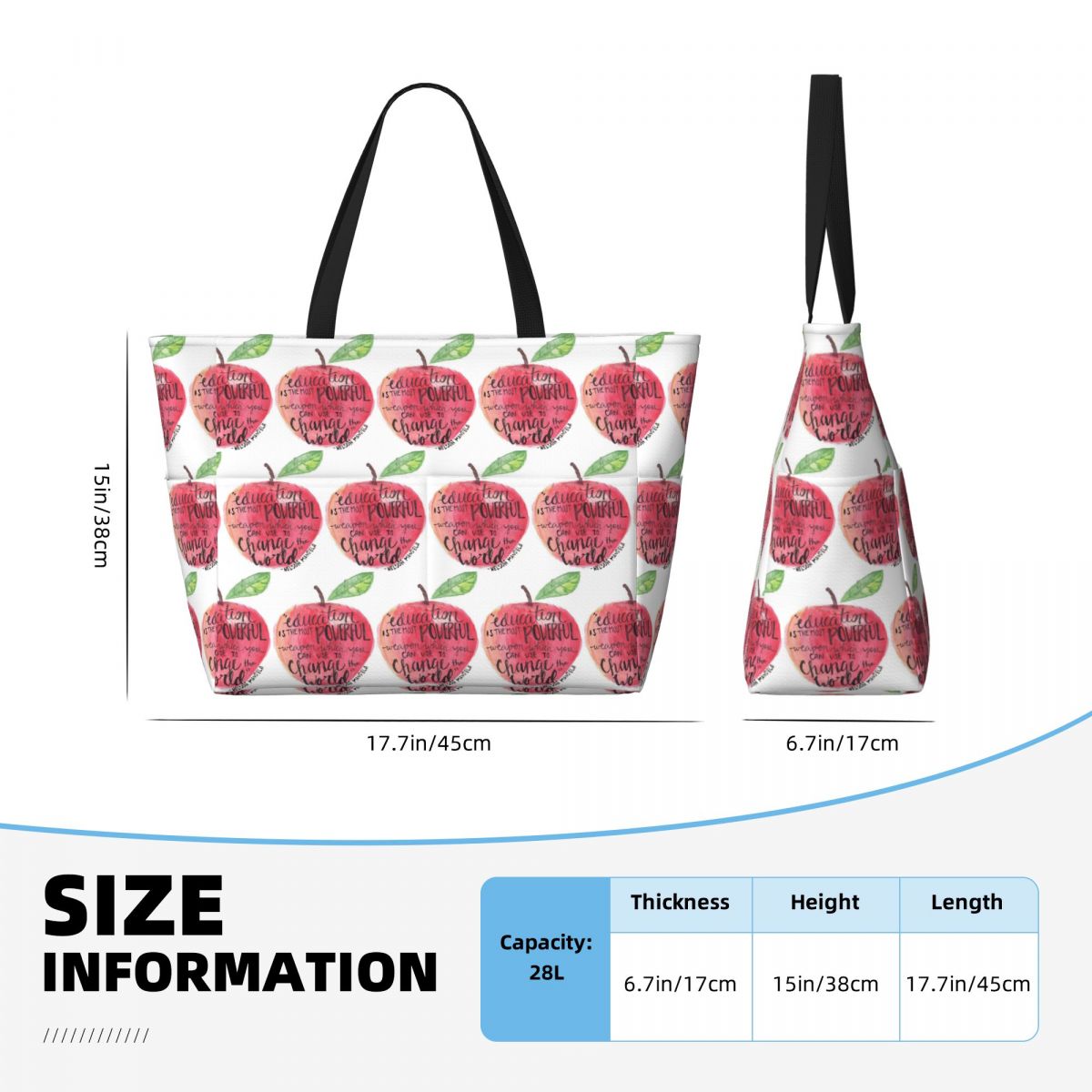 Teacher Quote Beach Tote Bag S - Yoga Fitness Teacher 评论和价格