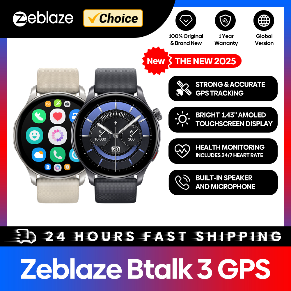 New Zeblaze Btalk 3 GPS Smartw - Wrist Wraps Fitness 评论和价格