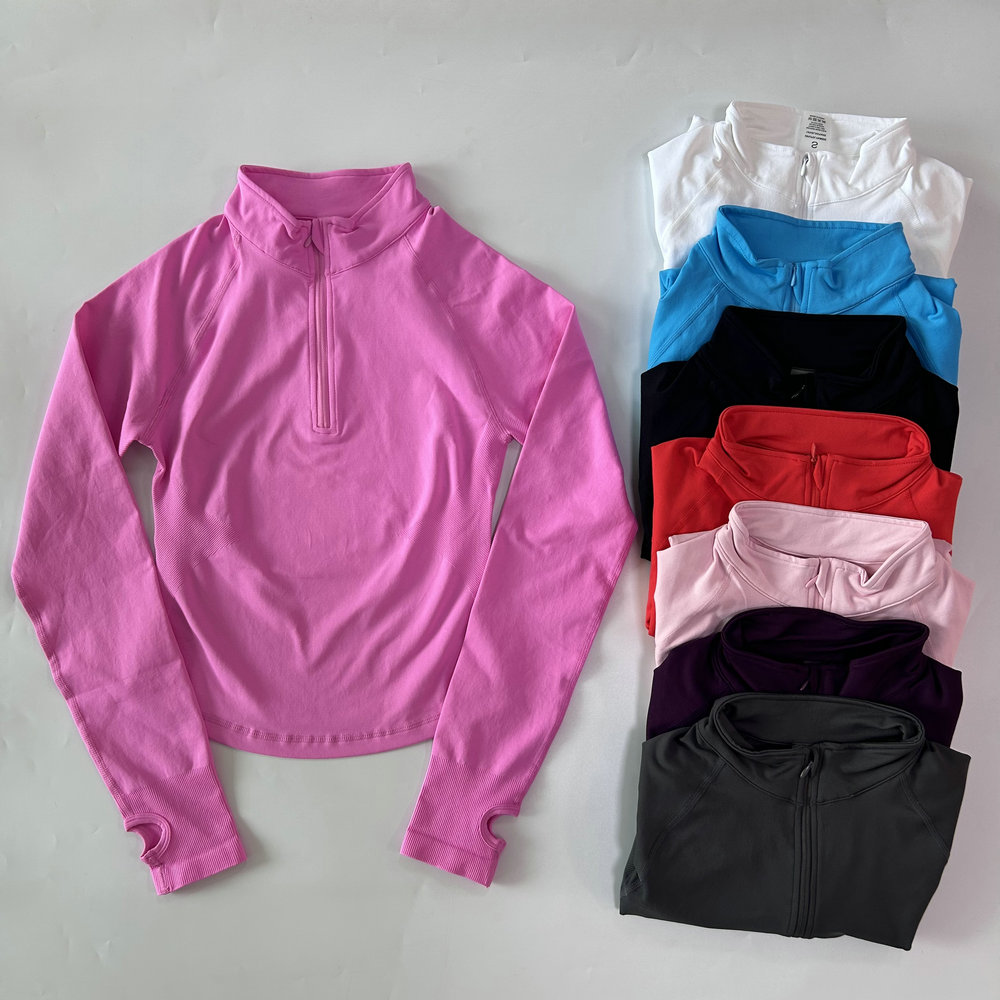No Logo Yoga Jacket With Half  - Yoga For Fitness 评论和价格