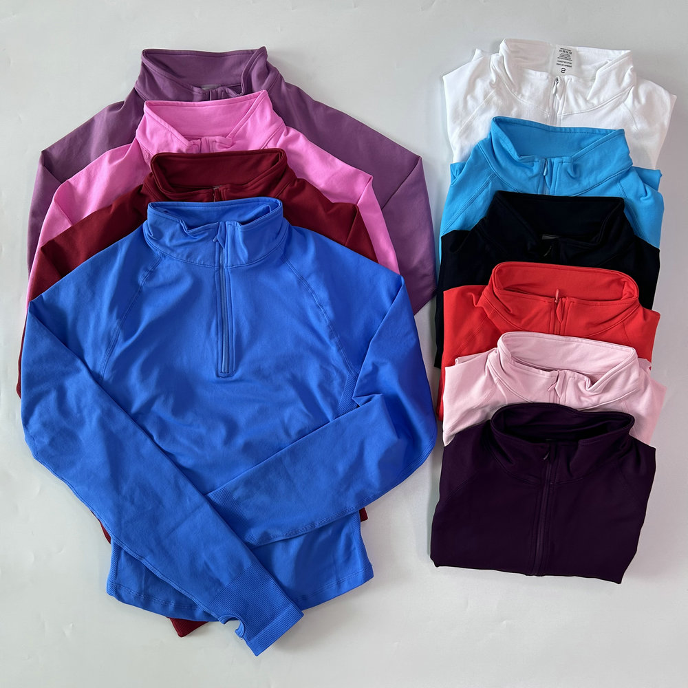 No Logo Yoga Jacket With Half  - Yoga For Fitness 评论和价格