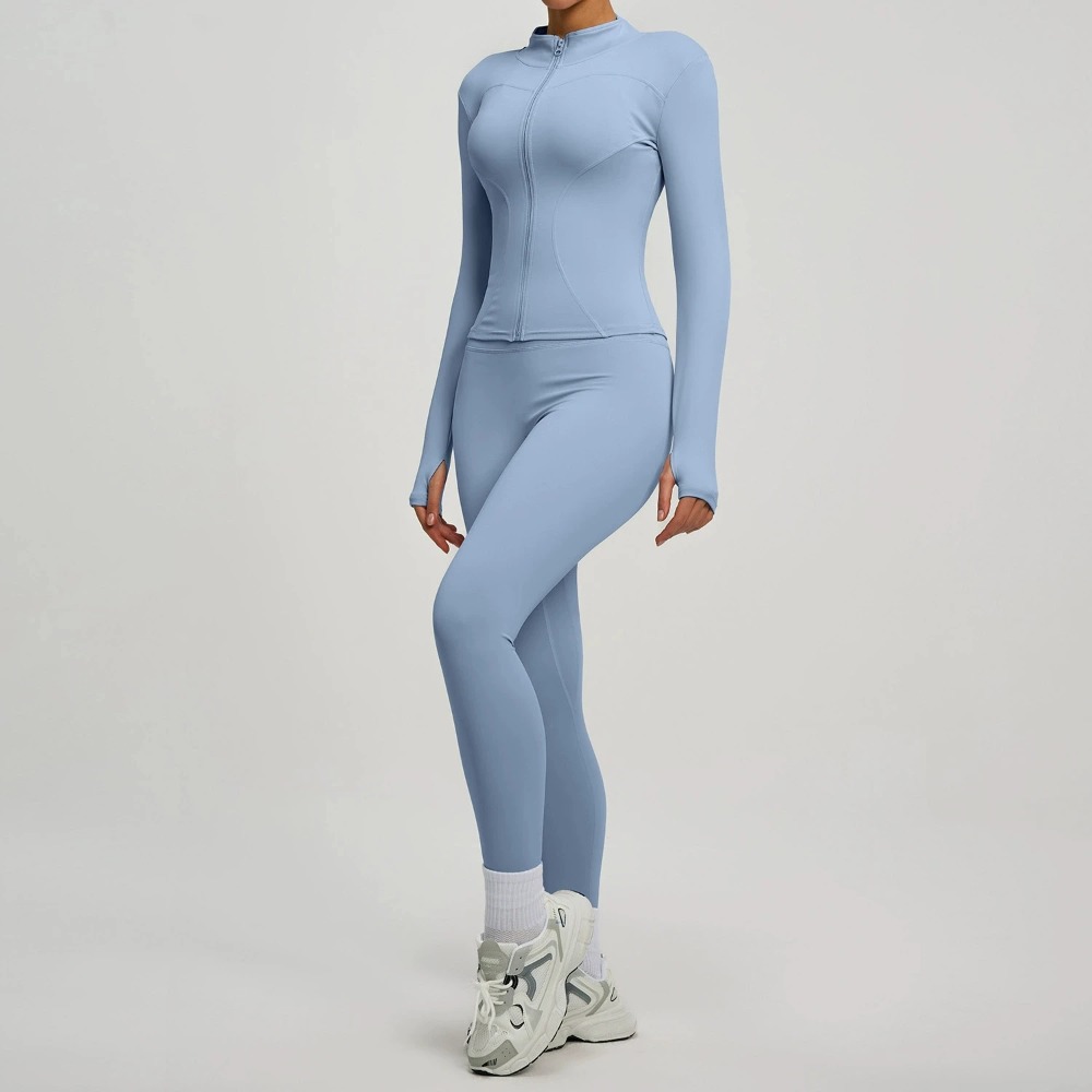 2PCS Jacket Yoga Sets Women Lo - Yoga Fitness Jacket 评论和价格