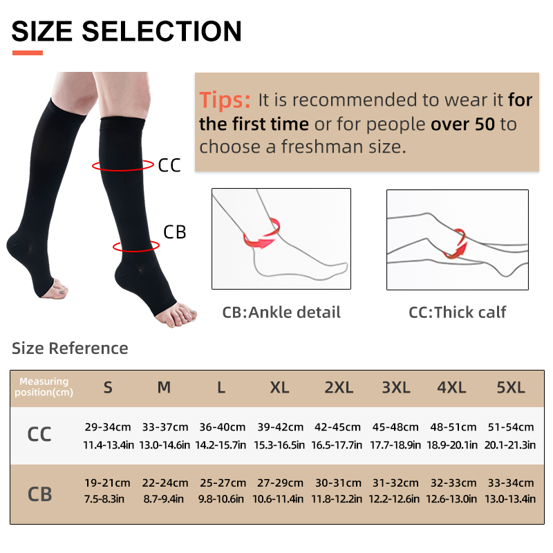 S-5XL 2pcs/Pair Medical Compre - Knee Sleeve Compression 评论和价格